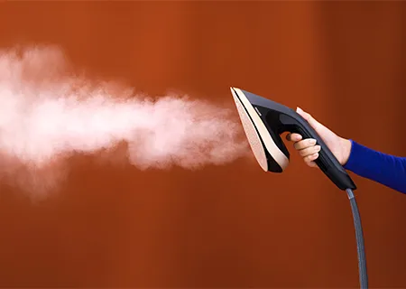 Steam Iron blowing steam