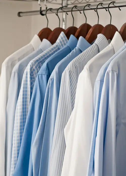 Professional shirt ironing and pressing service by Pressed & Fresh Ltd, Newport.