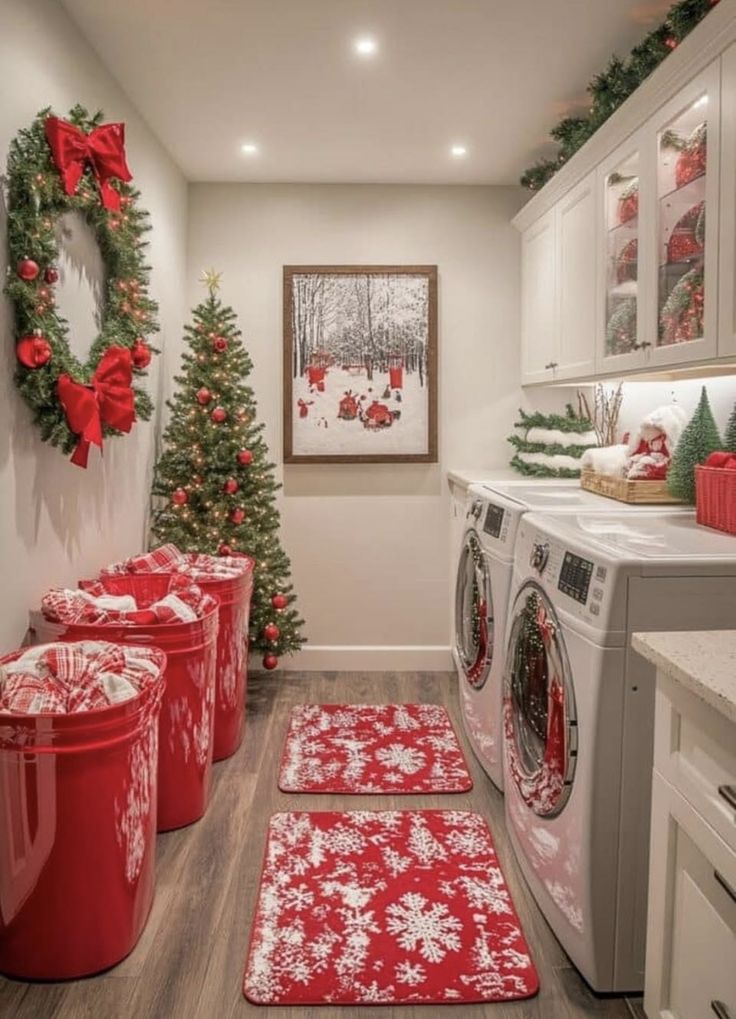 Festive Laundry Room